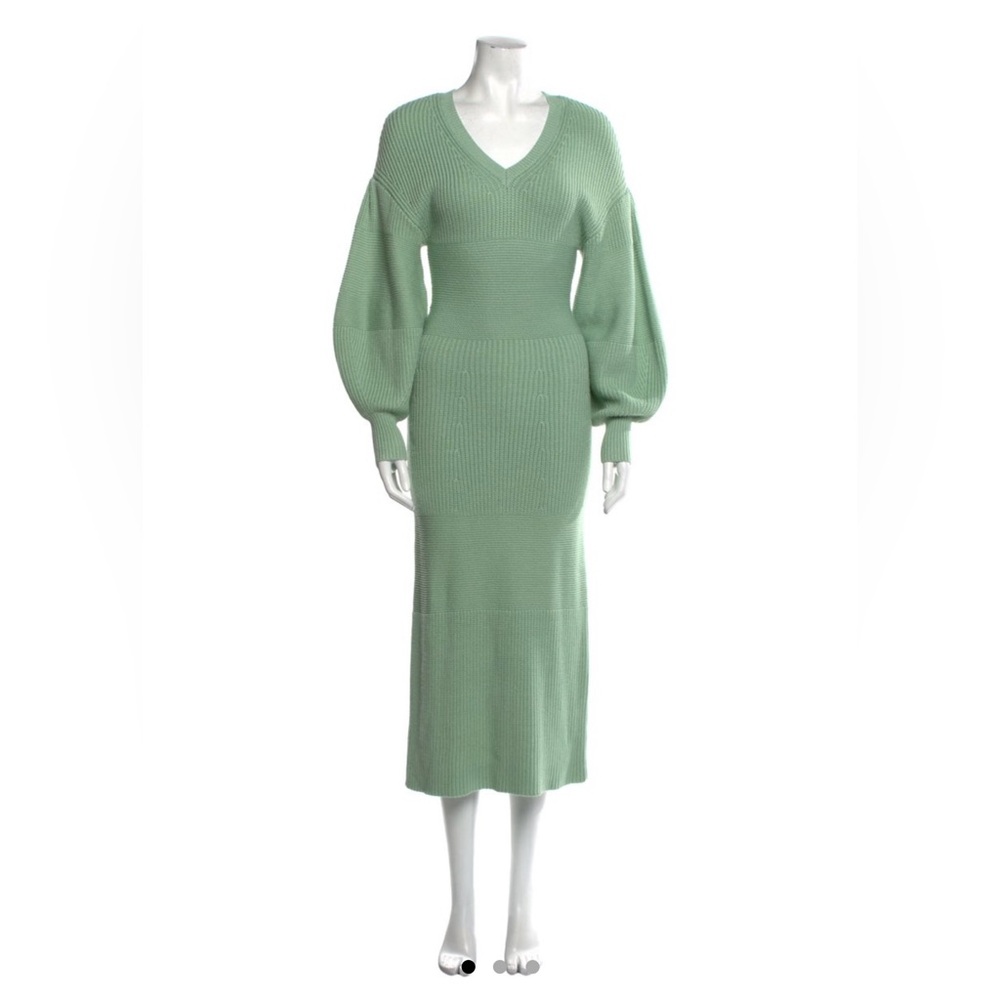 Staud green sweater dress